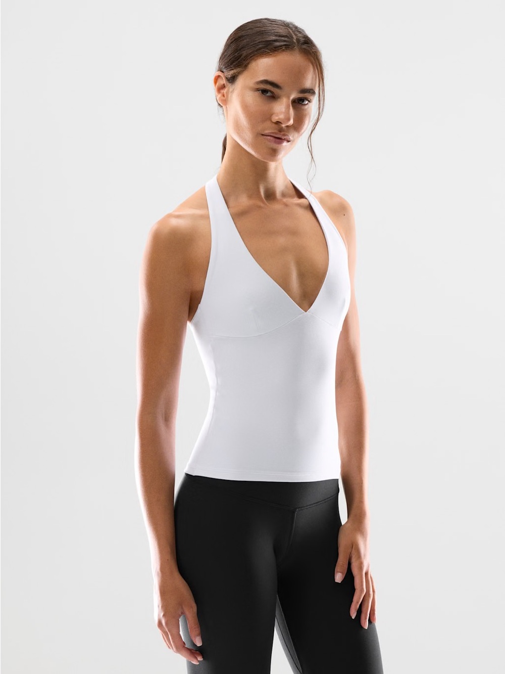 NWT - Aritzia Golden BUTTER Riley Halter Top - Medium - Bright White